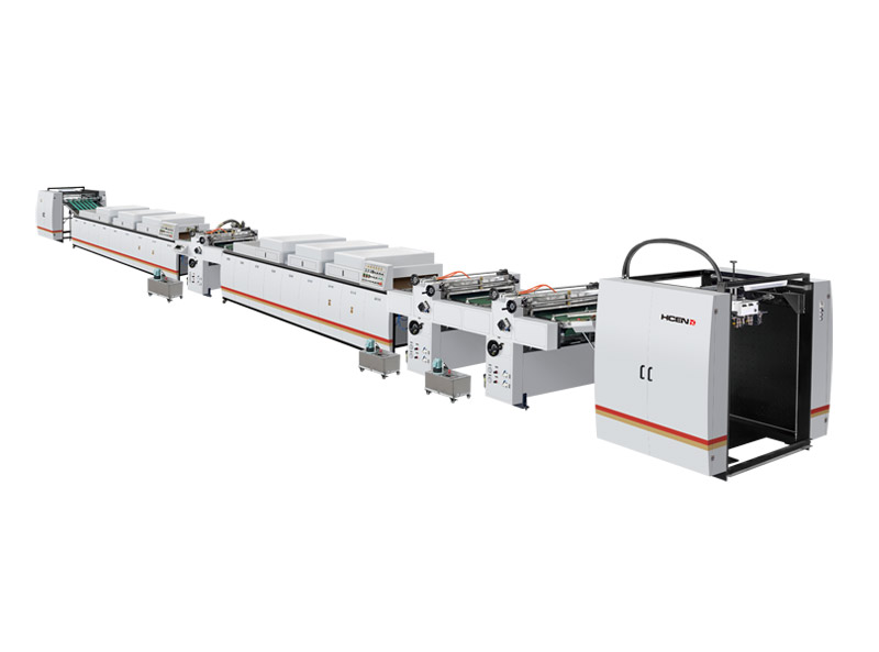 全自動(dòng)UV三機(jī)座全面上光過油機(jī)應(yīng)用